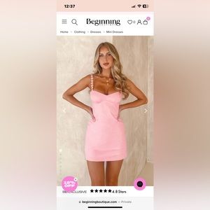 Beginning Boutique Marbelle pink mini dress
